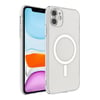 Apple iPhone 11 Kamera Korumalı M-Safe Şarj Özellikli Şeffaf Zore London Sert PC Kapak