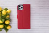 Apple iPhone 11 Pro Max Uyumlu Deri Cüzdanlı Kılıf ERC2 Kırmızı