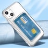 Apple iPhone 13 Kılıf Kartlıklı Şeffaf Zore Setra Clear Silikon Kapak