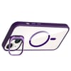 Apple iPhone 13 Kılıf Standlı ve Kamera Lens Hediyeli M-Safe Şarj Özellikli Zore Etro Kapak