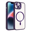 Apple iPhone 13 Kılıf Standlı ve Kamera Lens Hediyeli M-Safe Şarj Özellikli Zore Etro Kapak