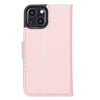 Apple iPhone 13 Mini Uyumlu Deri Cüzdanlı Kılıf NU2 Pembe