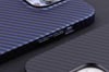 Apple iPhone 13 Pro Max Kılıf Karbon Fiber Tasarımlı Zore Karbono Kapak