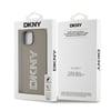 Apple iPhone 14 Kılıf DKNY Orjinal Lisanslı Taşlı DKNY Yazılı Metalik Rhinestones PU Deri Kapak