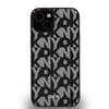 Apple iPhone 14 Kılıf DKNY Orjinal Lisanslı M-safe Şarj Özellikli 3D Yazılı Grid Pattern Kapak