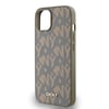 Apple iPhone 14 Kılıf DKNY Orjinal Lisanslı M-safe Şarj Özellikli 3D Yazılı Grid Pattern Kapak