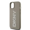 Apple iPhone 14 Kılıf DKNY Orjinal Lisanslı Taşlı DKNY Yazılı Metalik Rhinestones PU Deri Kapak