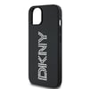 Apple iPhone 14 Kılıf DKNY Orjinal Lisanslı Taşlı DKNY Yazılı Metalik Rhinestones PU Deri Kapak