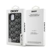 Apple iPhone 14 Kılıf DKNY Orjinal Lisanslı M-safe Şarj Özellikli 3D Yazılı Grid Pattern Kapak