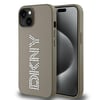 Apple iPhone 14 Kılıf DKNY Orjinal Lisanslı Taşlı DKNY Yazılı Metalik Rhinestones PU Deri Kapak