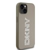 Apple iPhone 14 Kılıf DKNY Orjinal Lisanslı Taşlı DKNY Yazılı Metalik Rhinestones PU Deri Kapak