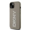 Apple iPhone 14 Kılıf DKNY Orjinal Lisanslı Taşlı DKNY Yazılı Metalik Rhinestones PU Deri Kapak