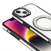 Apple iPhone 14 Kılıf Pırlanta Taş Tasarımlı Magsafe Şarj Özellikli Zore Karetta Silikon Kapak