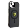Apple iPhone 14 Plus Kılıf Ferrari M-safe Şarj Özellikli Yarı Transparan Dizayn Kapak