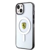Apple iPhone 14 Plus Kılıf Ferrari M-safe Şarj Özellikli Transparan Dizayn Kapak