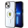 Apple iPhone 14 Plus Kılıf Ferrari M-safe Şarj Özellikli Transparan Dizayn Kapak