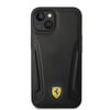 Apple iPhone 14 Plus Kılıf Ferrari Orjinal Lisanslı M-safe Şarj Özellikli Deri Kenarları Damgalı Dizayn Kapak