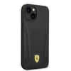 Apple iPhone 14 Plus Kılıf Ferrari Orjinal Lisanslı M-safe Şarj Özellikli Deri Kenarları Damgalı Dizayn Kapak