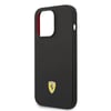 Apple iPhone 14 Pro Kılıf Ferrari M-safe Şarj Özellikli Silikon Metal Logo Dizayn Kapak