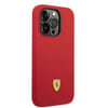 Apple iPhone 14 Pro Kılıf Ferrari M-safe Şarj Özellikli Silikon Metal Logo Dizayn Kapak