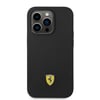 Apple iPhone 14 Pro Kılıf Ferrari M-safe Şarj Özellikli Silikon Metal Logo Dizayn Kapak