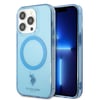 Apple iPhone 14 Pro Kılıf U.S. POLO ASSN. M-safe Şarj Özellikli Transparan Tasarım Kapak