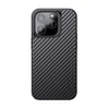 Apple iPhone 14 Pro Max Kılıf Aramid Karbon Fiber M-safe Özellikli Wlons Radison Kapak