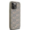 Apple iPhone 14 Pro Max Kılıf DKNY Orjinal Lisanslı M-safe Şarj Özellikli 3D Yazılı Grid Pattern Kapak