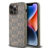 Apple iPhone 14 Pro Max Kılıf DKNY Orjinal Lisanslı M-safe Şarj Özellikli 3D Yazılı Grid Pattern Kapak