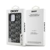 Apple iPhone 14 Pro Max Kılıf DKNY Orjinal Lisanslı M-safe Şarj Özellikli 3D Yazılı Grid Pattern Kapak
