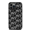 Apple iPhone 14 Pro Max Kılıf DKNY Orjinal Lisanslı M-safe Şarj Özellikli 3D Yazılı Grid Pattern Kapak