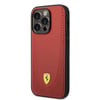 Apple iPhone 14 Pro Max Kılıf Ferrari M-safe Şarj Özellikli Deri Delikli Dikişli Dizayn Kapak