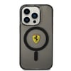 Apple iPhone 14 Pro Max Kılıf Ferrari M-safe Şarj Özellikli Yarı Transparan Dizayn Kapak