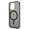 Apple iPhone 14 Pro Max Kılıf Ferrari M-safe Şarj Özellikli Yarı Transparan Dizayn Kapak