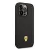 Apple iPhone 14 Pro Max Kılıf Ferrari M-safe Şarj Özellikli Silikon Metal Logo Dizayn Kapak