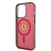 Apple iPhone 14 Pro Max Kılıf Ferrari M-safe Şarj Özellikli Yarı Transparan Dizayn Kapak