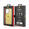 Apple iPhone 14 Pro Max Kılıf Ferrari M-safe Şarj Özellikli Yarı Transparan Dizayn Kapak