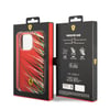 Apple iPhone 14 Pro Max Kılıf Ferrari Orjinal Lisanslı Baskı Logolu Çimen Desenli Kapak
