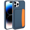 Apple iPhone 14 Pro Max Kılıf Kartlıklı Zore X-Kart Silikon Kapak