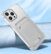 Apple iPhone 14 Pro Max Kılıf Kartlıklı Şeffaf Zore Setra Clear Silikon Kapak