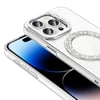 Apple iPhone 14 Pro Max Kılıf Pırlanta Taş Tasarımlı Magsafe Şarj Özellikli Zore Karetta Silikon Kapak