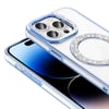 Apple iPhone 14 Pro Max Kılıf Pırlanta Taş Tasarımlı Magsafe Şarj Özellikli Zore Karetta Silikon Kapak