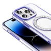 Apple iPhone 14 Pro Max Kılıf Pırlanta Taş Tasarımlı Magsafe Şarj Özellikli Zore Karetta Silikon Kapak