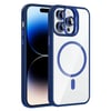 Apple iPhone 14 Pro Max Kılıf Standlı ve Kamera Lens Hediyeli M-Safe Şarj Özellikli Zore Etro Kapak