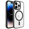Apple iPhone 14 Pro Max Kılıf Wireless Şarj Özellikli Zore Krom Magsafe Silikon Kapak