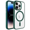 Apple iPhone 14 Pro Max Kılıf Wireless Şarj Özellikli Zore Krom Magsafe Silikon Kapak
