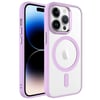 Apple iPhone 14 Pro Max Kılıf Wireless Şarj Özellikli Zore Krom Magsafe Silikon Kapak