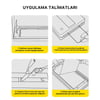 Apple iPhone 14 Zore 3D Oliv HD Temperli Cam Ekran Koruyucu + Kolay Uygulama Aparatı