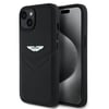 Apple iPhone 15 Kılıf Aston Martin Orjinal Lisanslı Victory Dizayn PU Deri Metal Logolu Kapak