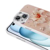 Apple iPhone 15 Kılıf Çiçek Desenli Parlak Taşlı Sert Silikon Zore Garden Kapak
